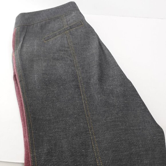 NWT Y2K Derek Lam 10 Crosby Cropped Color Block Chambray Pants 12 - Picture 7 of 12